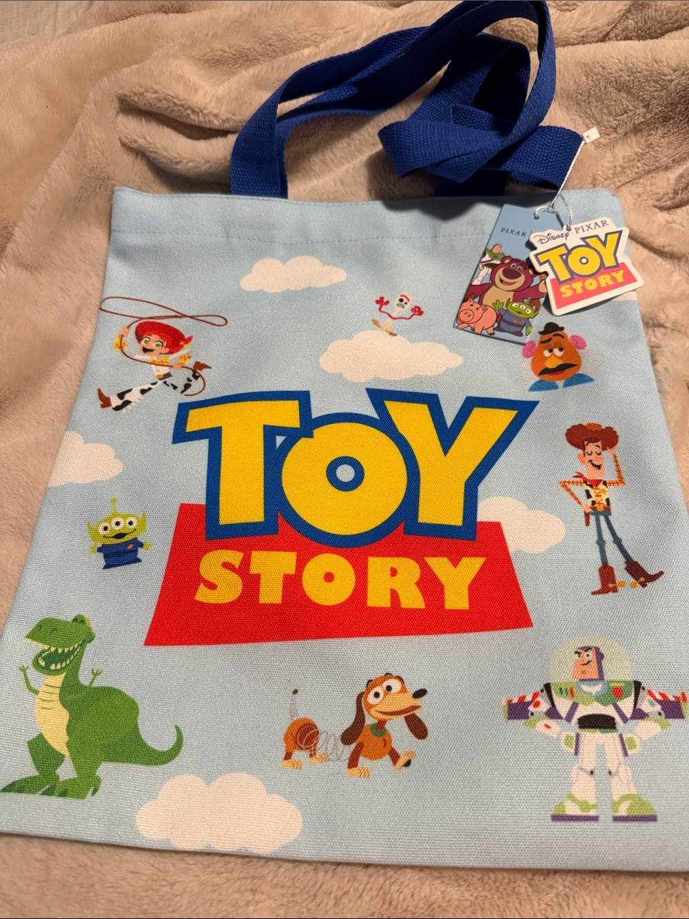 Toy Story Blue Character Tote Bag